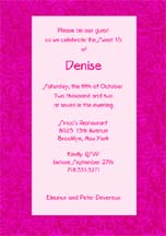 Sweet Fifteen Invitation