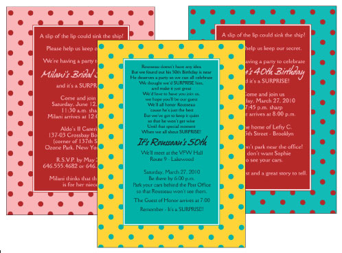 Surprise Party Invitations