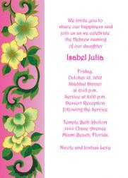 Baby Naming Invitation