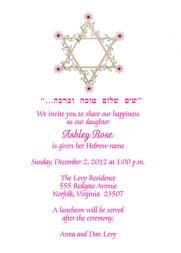 Baby Naming Invitation