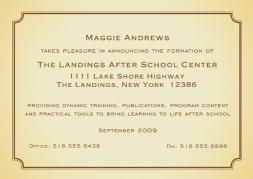 New Business Announcement