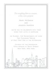 New York City Theme Party Invitation