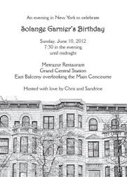 New York City Theme Party Invitation