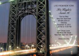 New York City Theme Party Invitation