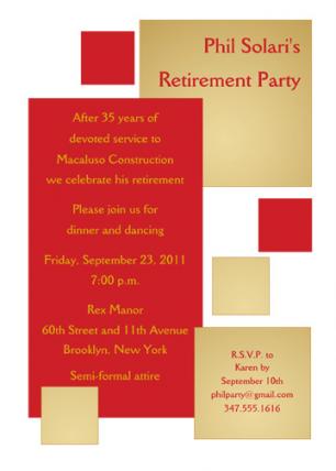 Retirement Party Invitation - RPIT-18_5x7