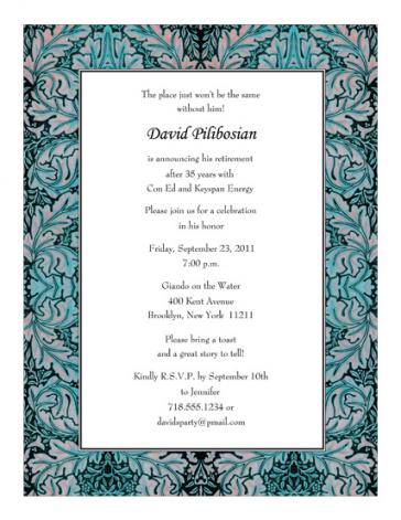 Retirement Party Invitation - RPIT-20