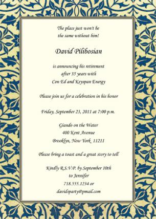 Retirement Party Invitation - RPIT-21_5x7