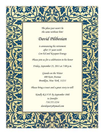 Retirement Party Invitation - RPIT-21