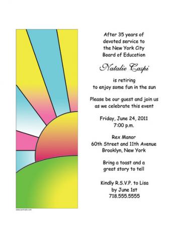 Retirement Party Invitation - RPIT-19