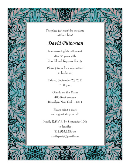 invitation to retirement party template