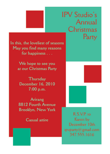 Christmas Party Invitation.