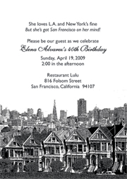 San Francisco Theme Invitations