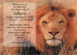 Lion Animal Theme Invitation