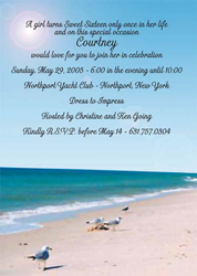 Beach Party Invitation