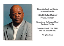 50th Birthday Invitations