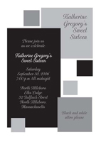 Black and White Invitation