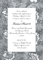 Black and White Invitation