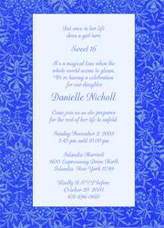 Blue Invitation