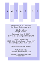 Blue Invitation