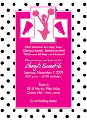 Cheerleading Party Invitation