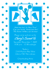 Cheerleading Party Invitation