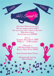 Cheerleading Party Invitation