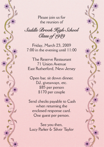 Class Reunion Invitation Class Reunion Invitation