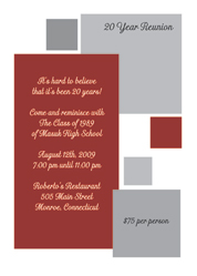 Class Reunion Invitation