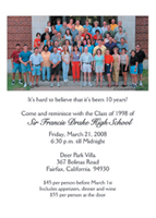 Class reunion Invitations