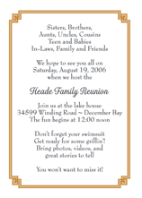 Family Reunion Invitation