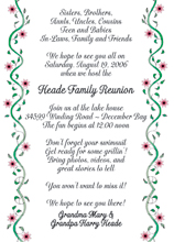 Family Reunion Invitation