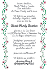 Family Reunion Invitation