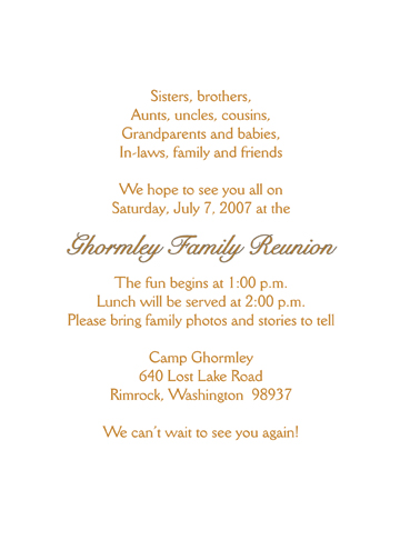 Family Reunion Invitation