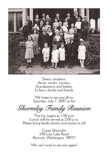 Family Reunion Invitation