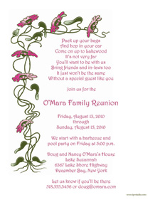 family Reunion Invitation Letter