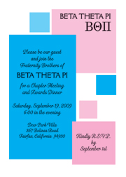 Fraternity Party Invitation