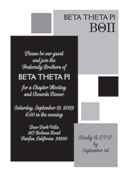 Fraternity Party Invitation