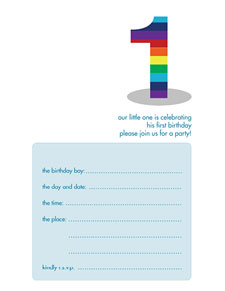 Birthday Party Invitation - One Year Old Birthday Party Invitation - One Year Old