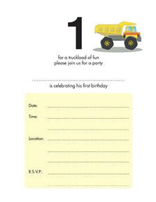 Birthday Party Invitation - One Year Old Birthday Party Invitation - One Year Old