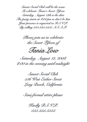 Sweet 15 Invitation