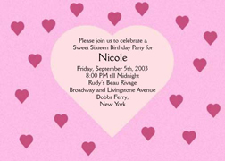 Sweet Fifteen Invitation