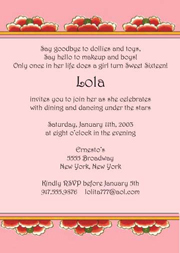 Sweet Fifteen Invitation