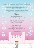 Seasonal Theme Invitation - Winter