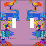 Double Decorated Light Switch Cover